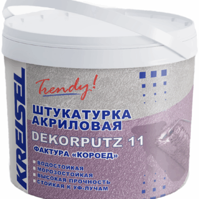 Акриловая декоративная штукатурка. Фактура Короед DEKORPUTZ 11