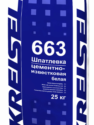 Базовая цементно-известковая шпаклевка для внутренних и наружных работ, белая</p> WEISSE ZEMENTGLÄTTE 663